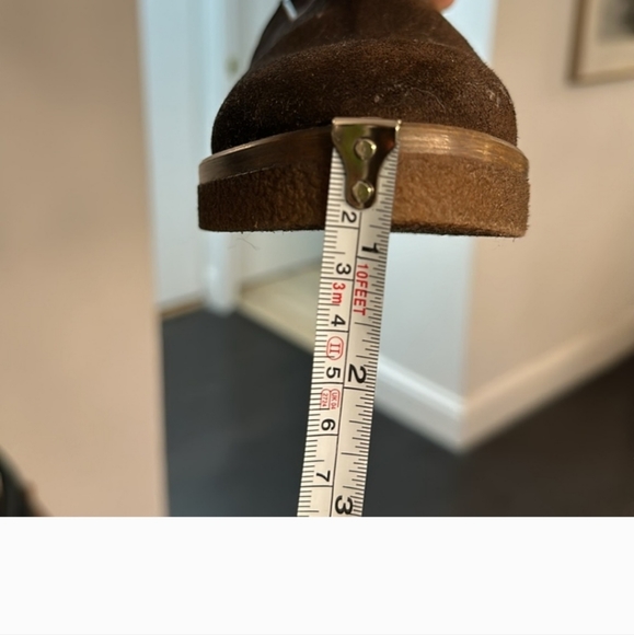 Theory suede shearling lined, mid calf, gum sole block heeled boots EU 40 - Picture 7 of 7